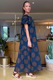 The Tallulah Midaxi Dress Spot Deep Teal
